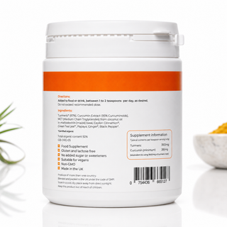 TURMERIC - Curcumin, MCT & Black Pepper BLEND+ - Powder
